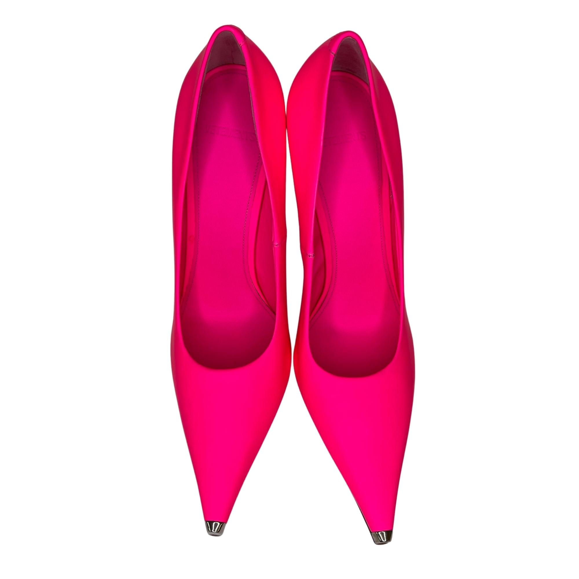 fluorescent pink neon pink heels