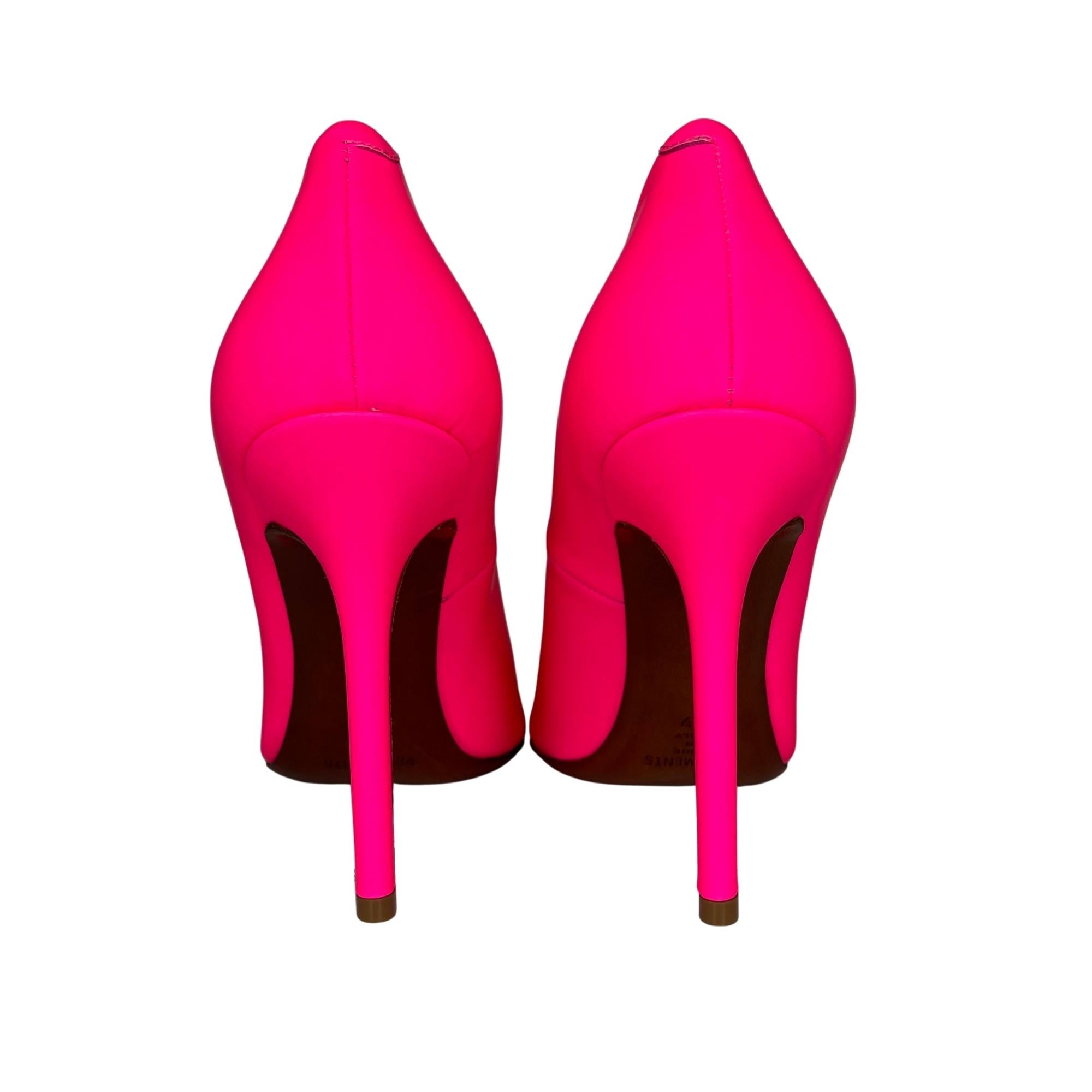 Vetements Chaussures à talons Décolleté en cuir caoutchouc rose fluoescent (39 EU) Pour femmes en vente