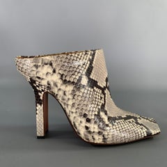 VETEMENTS Size 9 Sq Toe Snake Boomerang Mule