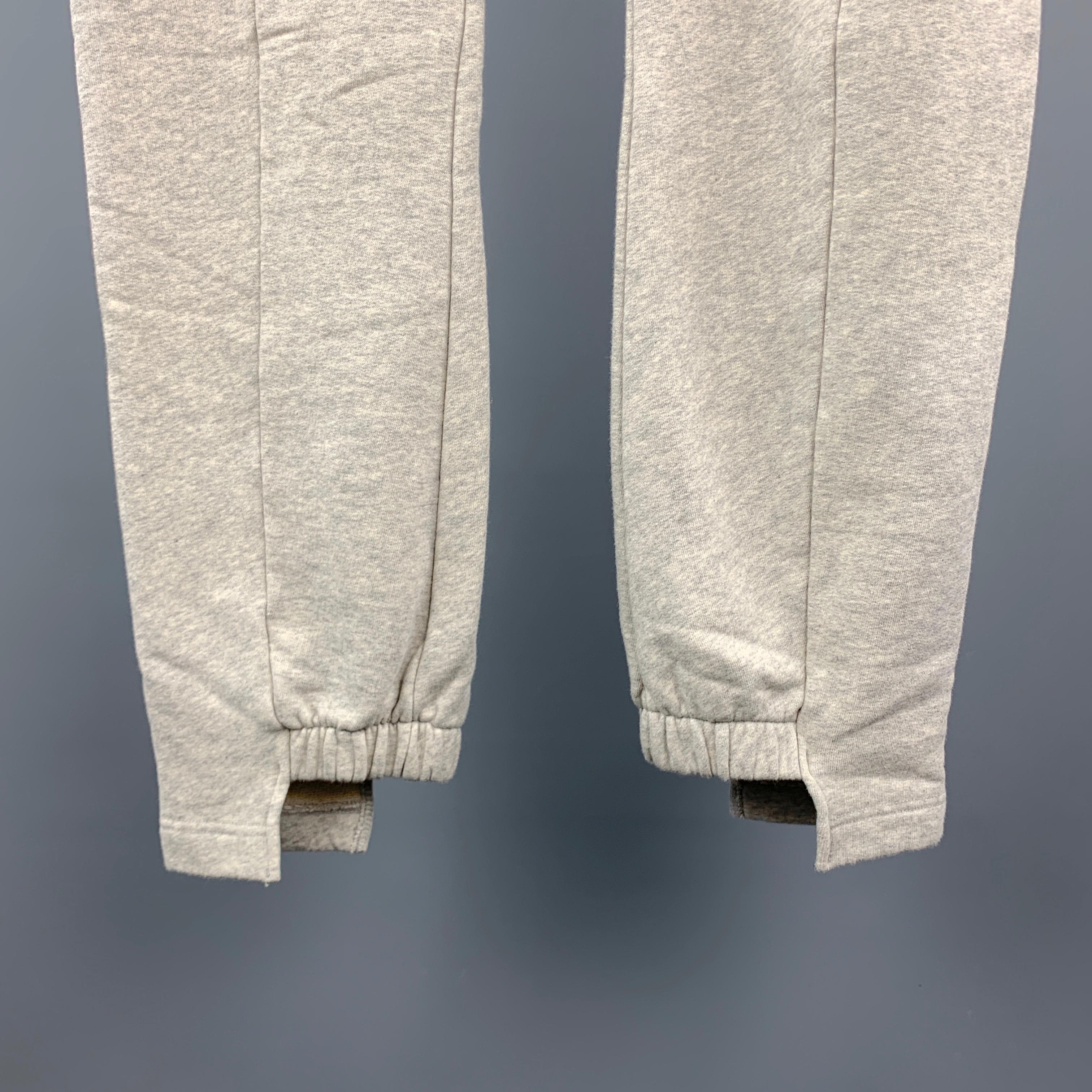 VETEMENTS Size L Light Gray Cotton / Elastane Drawstring Sweatpants In New Condition In San Francisco, CA