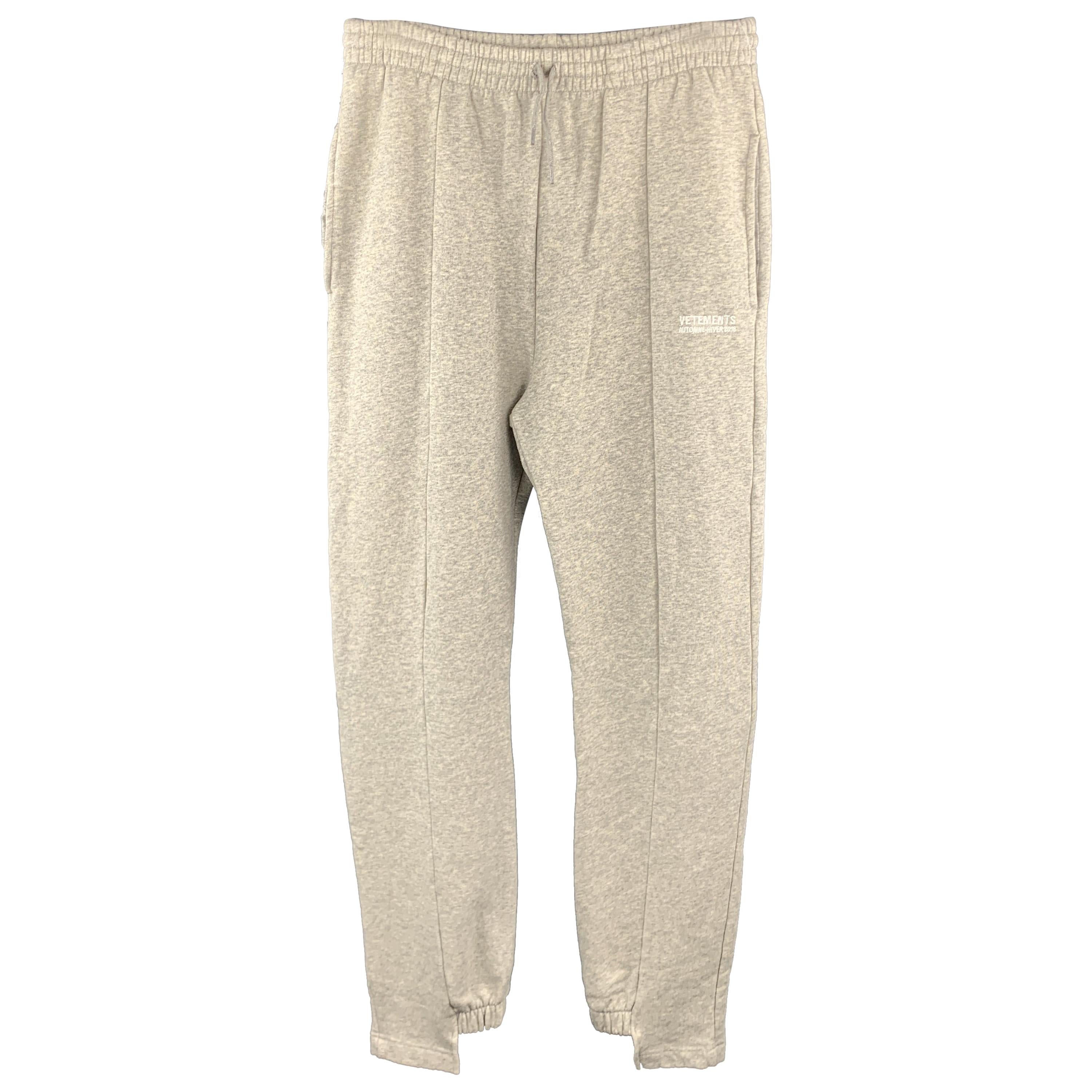 VETEMENTS Size L Light Gray Cotton / Elastane Drawstring Sweatpants at  1stDibs | vetements sweatpants, vetements grey sweatpants, light gray  sweatpants