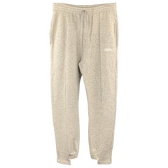 VETEMENTS Size L Light Gray Cotton / Elastane Drawstring Sweatpants