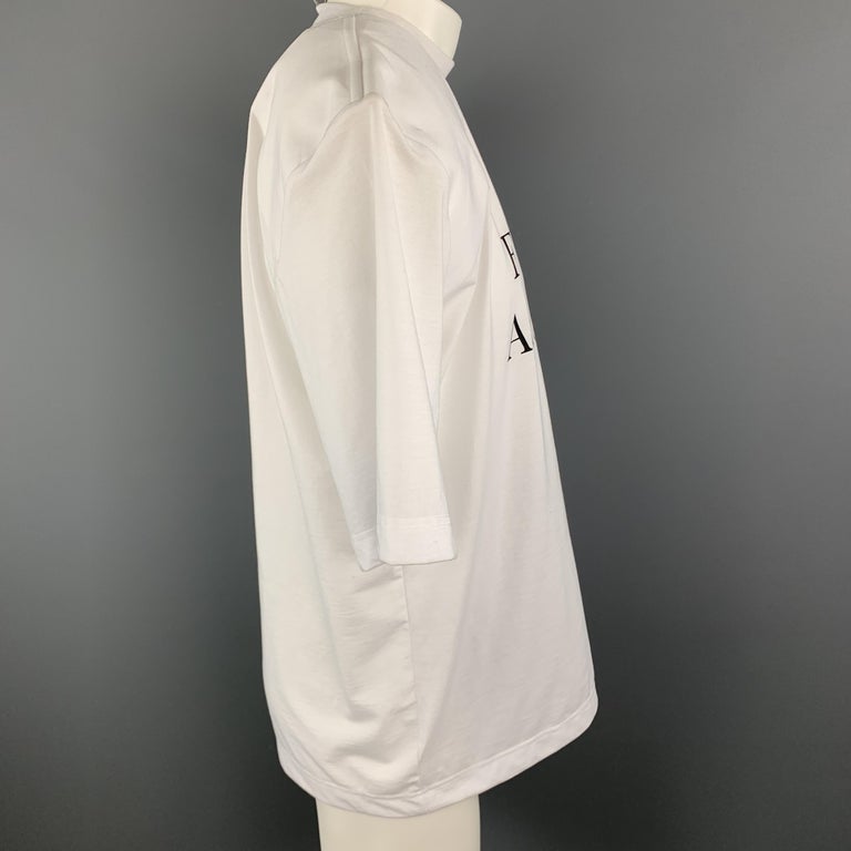 VETEMENTS Size XS White YOU FUCK'N ASSHOLE Shoulder Pad T