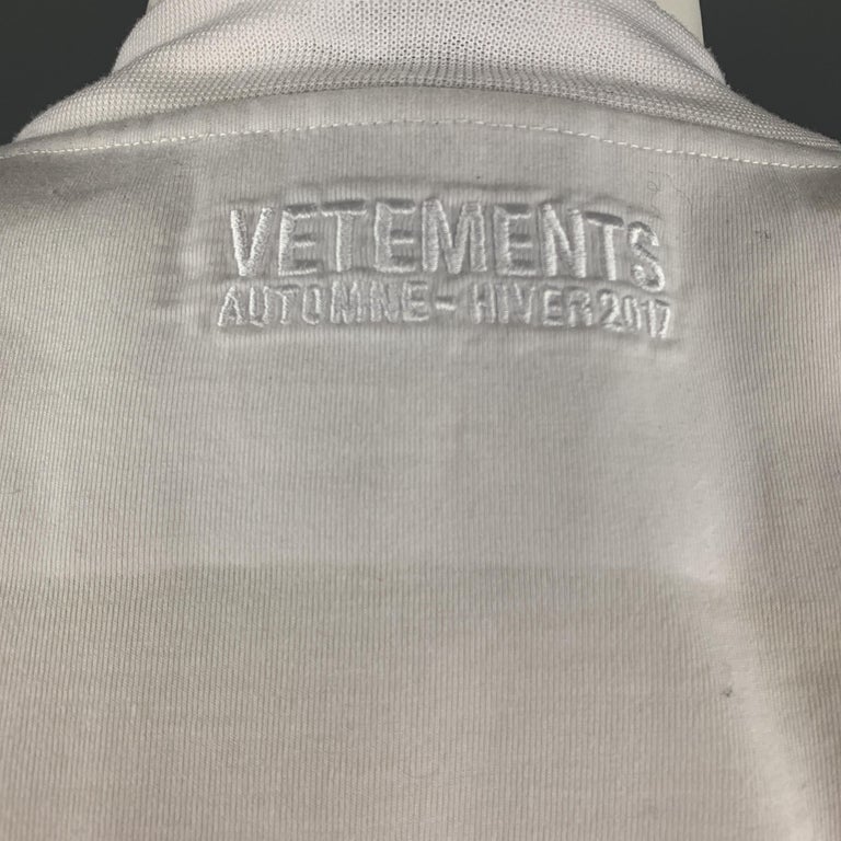 VETEMENTS Size XS White YOU FUCK'N ASSHOLE Shoulder Pad T