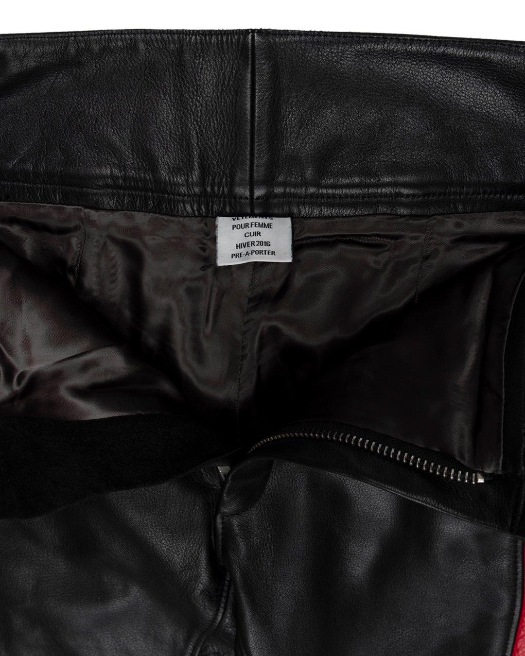 Men's Vetements SS2016 Leather Biker Pants For Sale