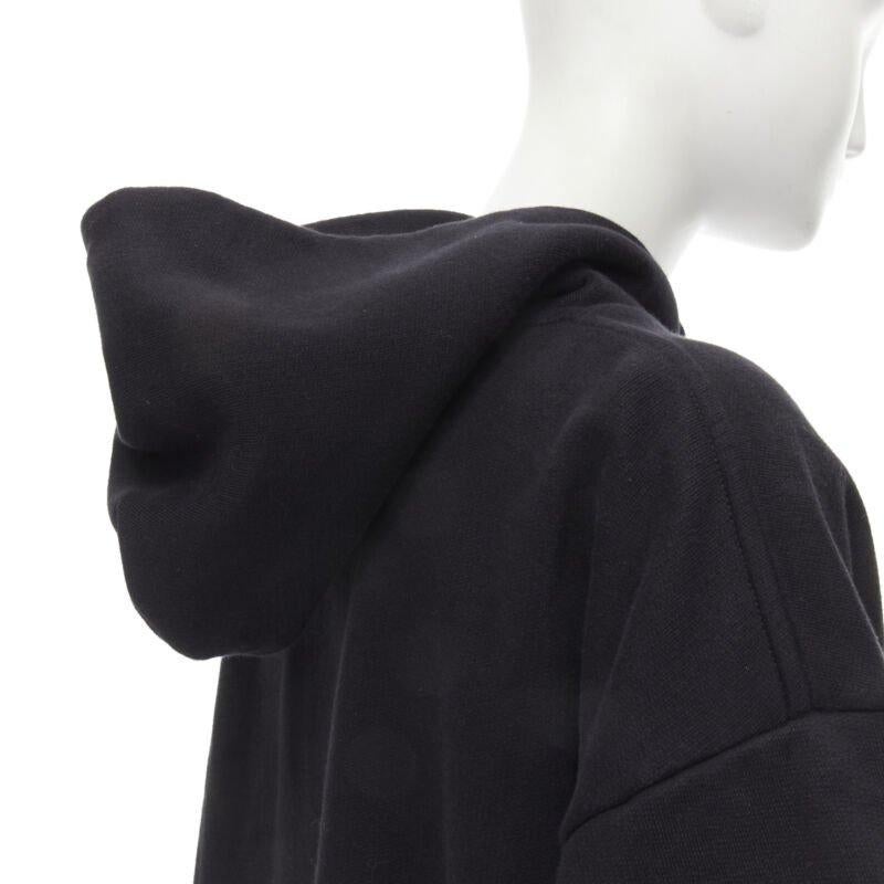 VETEMENTS TOMMY HILFIGER Demna 2018 black double sleeve oversized hoodie XS For Sale 6