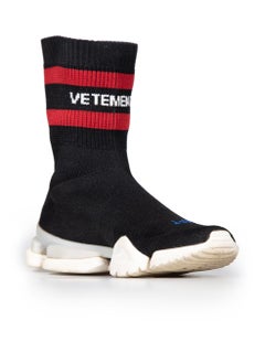 Vetements Vetements x Reebok Black High-Top Sock Trainers Size UK 6