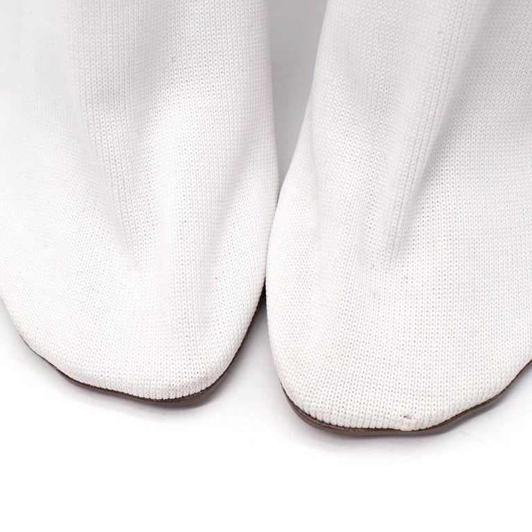 Women's Vetements White Lighter Heel Stretch Sock Boots For Sale