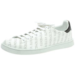 Vetements White Perforated Leather Low Top Sneakers Size 45