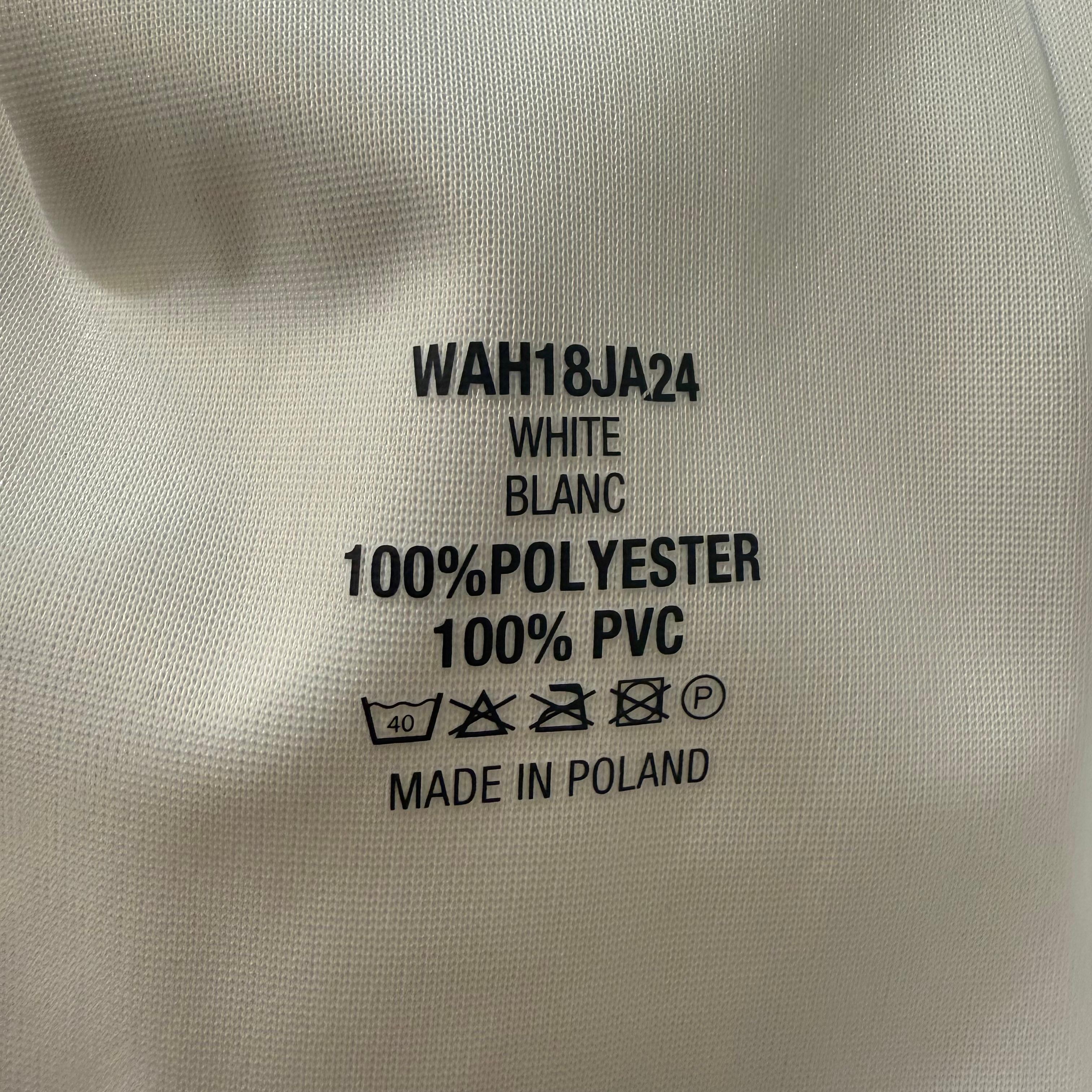 Vetements Weißer Gummimantel einzigartige Größe im Angebot 1