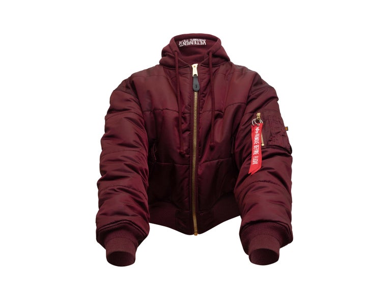 Jacket Industries Orange and Vetements For Alpha Reversible Sale 1stDibs Maroon x at