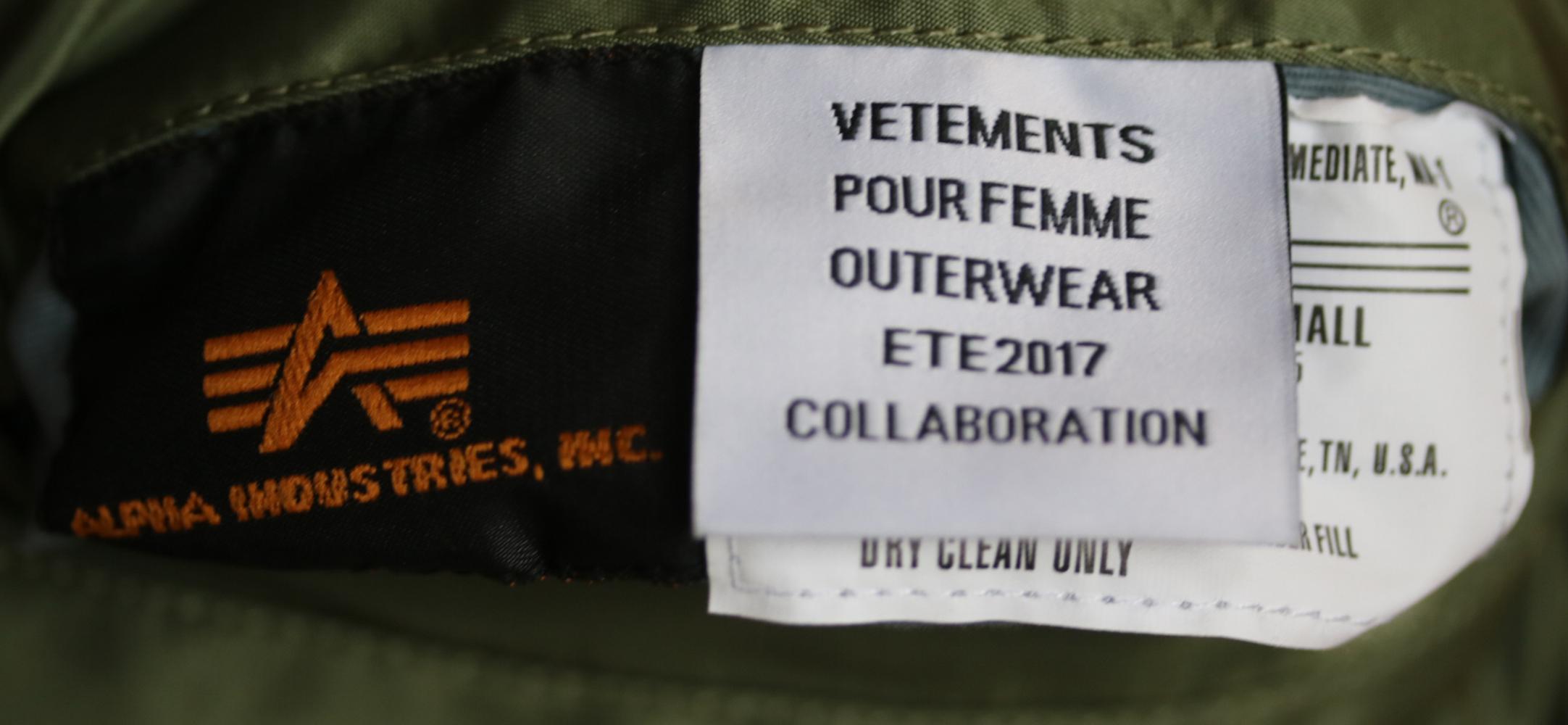 Vetements X Alpha Industries Oversized Hooded Reversible Bomber Jacket In Excellent Condition In London, GB