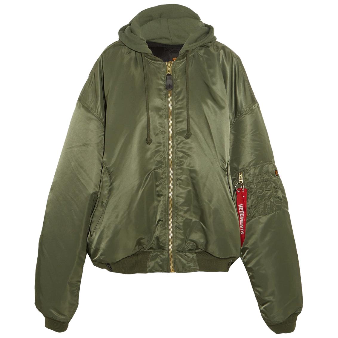 Vetements X Alpha Industries Oversized Hooded Reversible Bomber