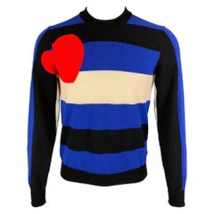 VETEMENTS x COMME des GARCONS SHIRT Größe S Strickpullover aus Merinowolle mit Rundhalsausschnitt