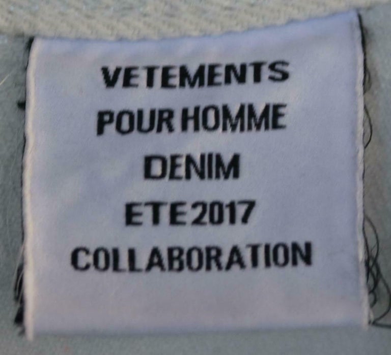 Vetements X Levi's Reworked Cropped Denim Jacket For Sale at 1stDibs |  vetements x levi's denim jacket, vetements x levi's logo jeans, vetements  sticker jeans