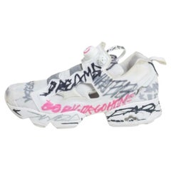 Vetements x Reebok Print Fabric And Mesh Instapump Fury Low Top Sneakers Size 39