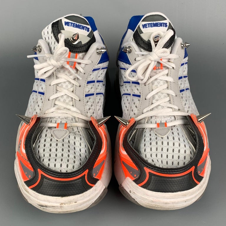 VETEMENTS x REEBOK Spike 400 Runner Size 10 White and Blue Mesh Lace Up  Sneakers at 1stDibs | vetements spike runner 400, vetements reebok spike  runner 400, vetements x reebok spike runner 400