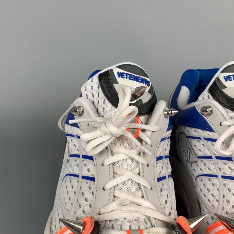 helvede legeplads Fødested VETEMENTS x REEBOK Spike 400 Runner Size 10 White and Blue Mesh Lace Up  Sneakers at 1stDibs | vetements spike runner 400, vetements reebok spike  runner 400, vetements x reebok spike runner 400