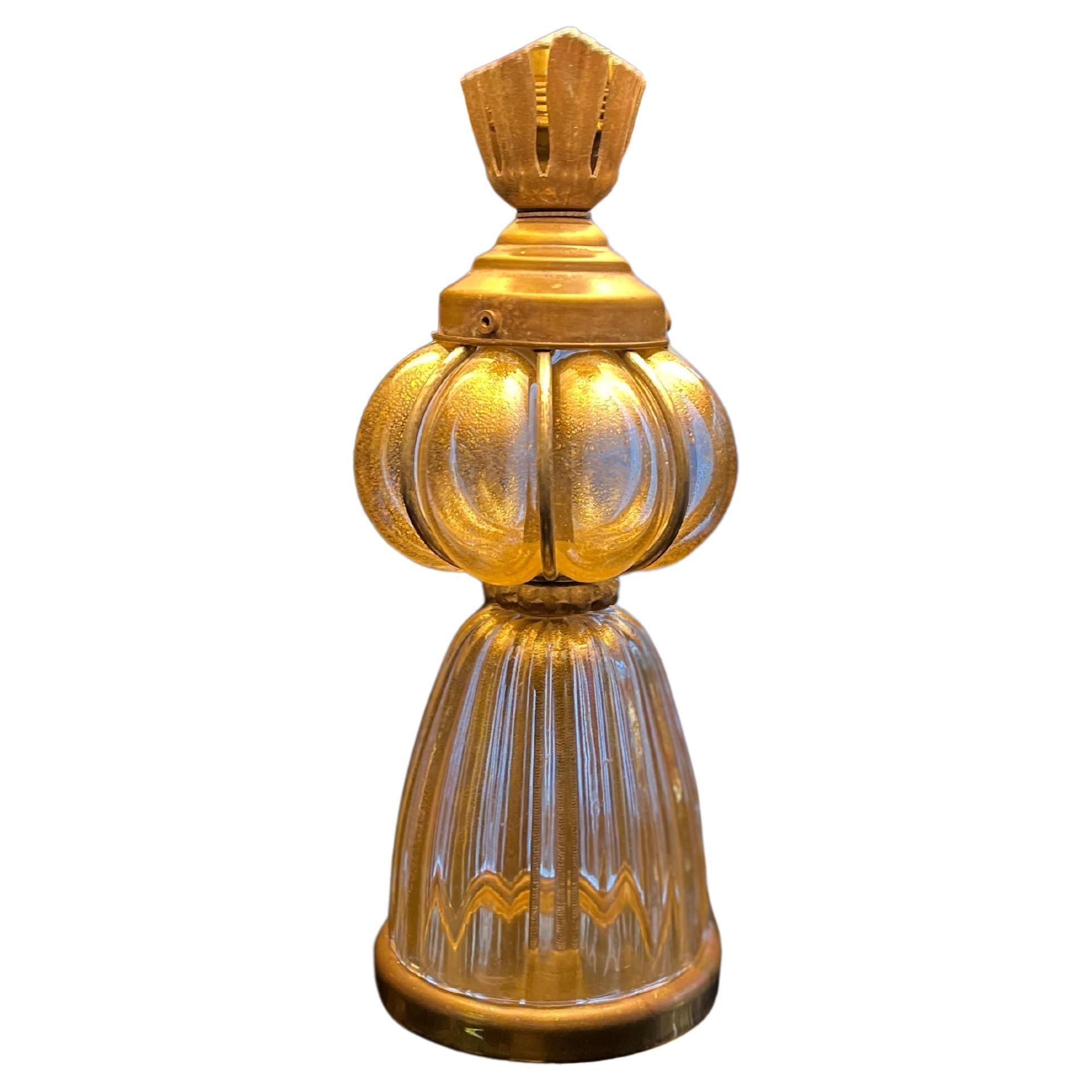 Vetreria Archimede Seguso Murano gold leaf glass Table lamp… im Zustand „Gut“ im Angebot in Verviers, BE