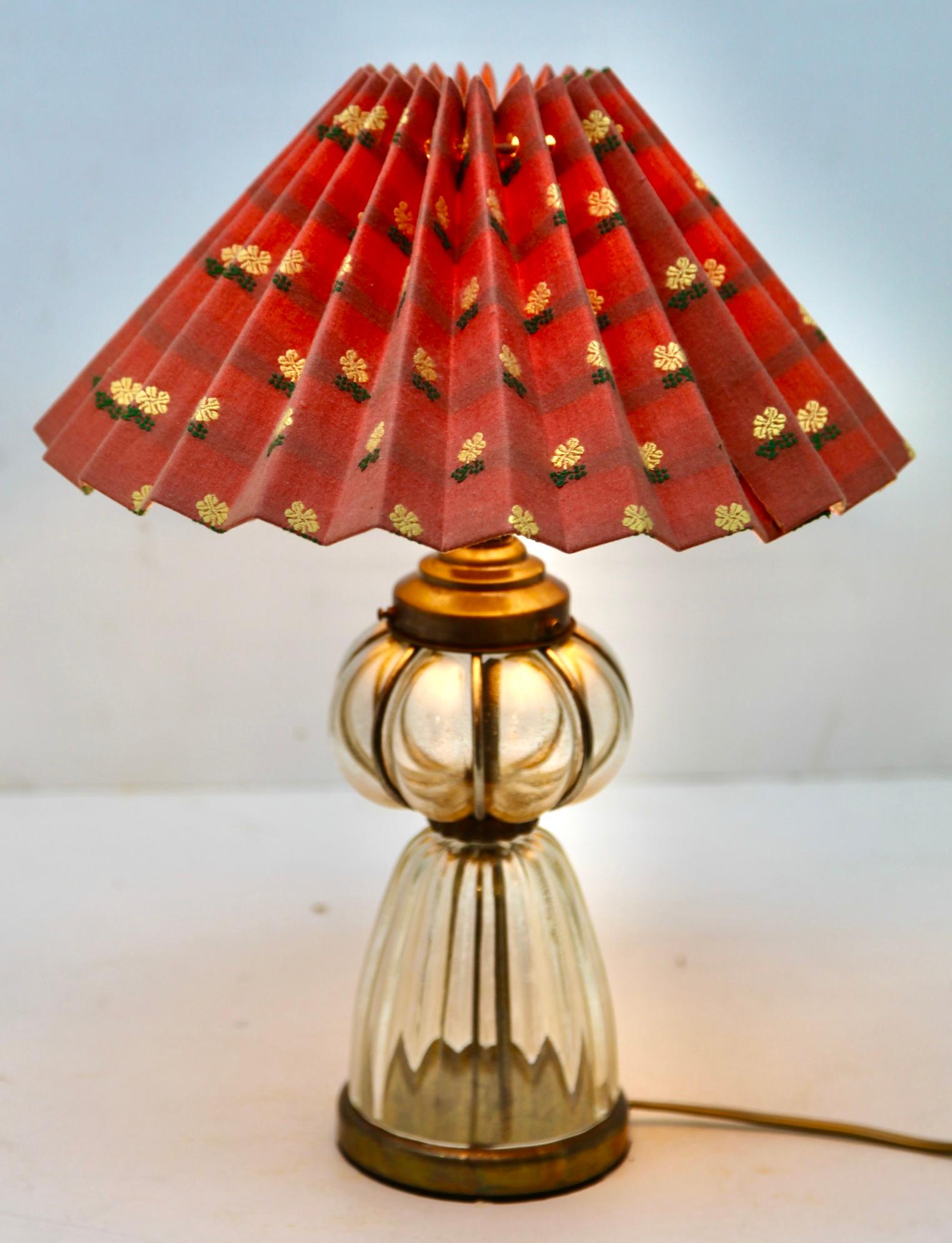 Vetreria Archimede Seguso Murano gold leaf glass Table lamp… (Glaskunst) im Angebot