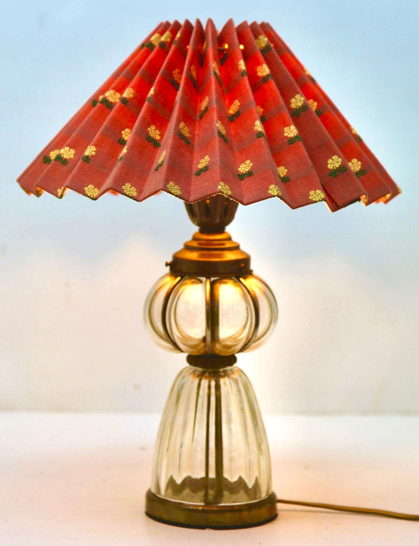 Vetreria Archimede Seguso Murano gold leaf glass Table lamp… im Angebot 2