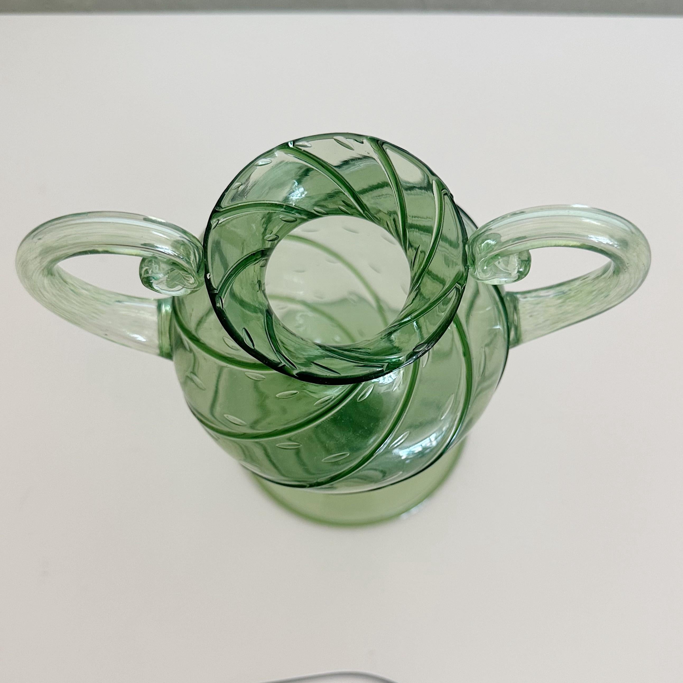 Art Deco Vetreria Fratelli Toso Soffiato Vase, Italy, 1930s