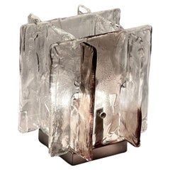 Vetrerie Mazzega's Mid-Century Masterpiece - Murano Ice Frost Glass Table-1970s