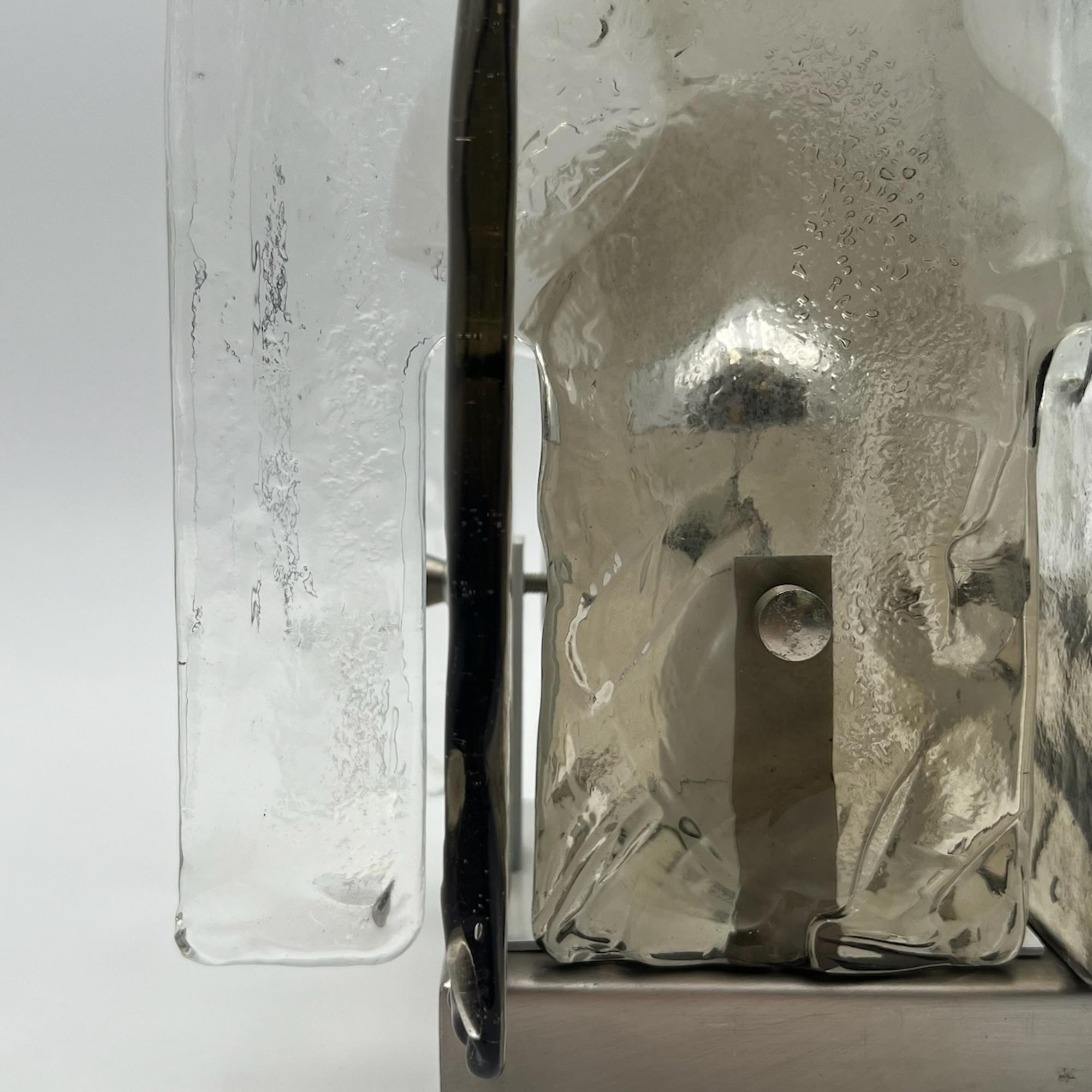 Late 20th Century Vetrerie Mazzega's Mid-Century Masterpiece - Murano Ice Frost Glass Table-1970s