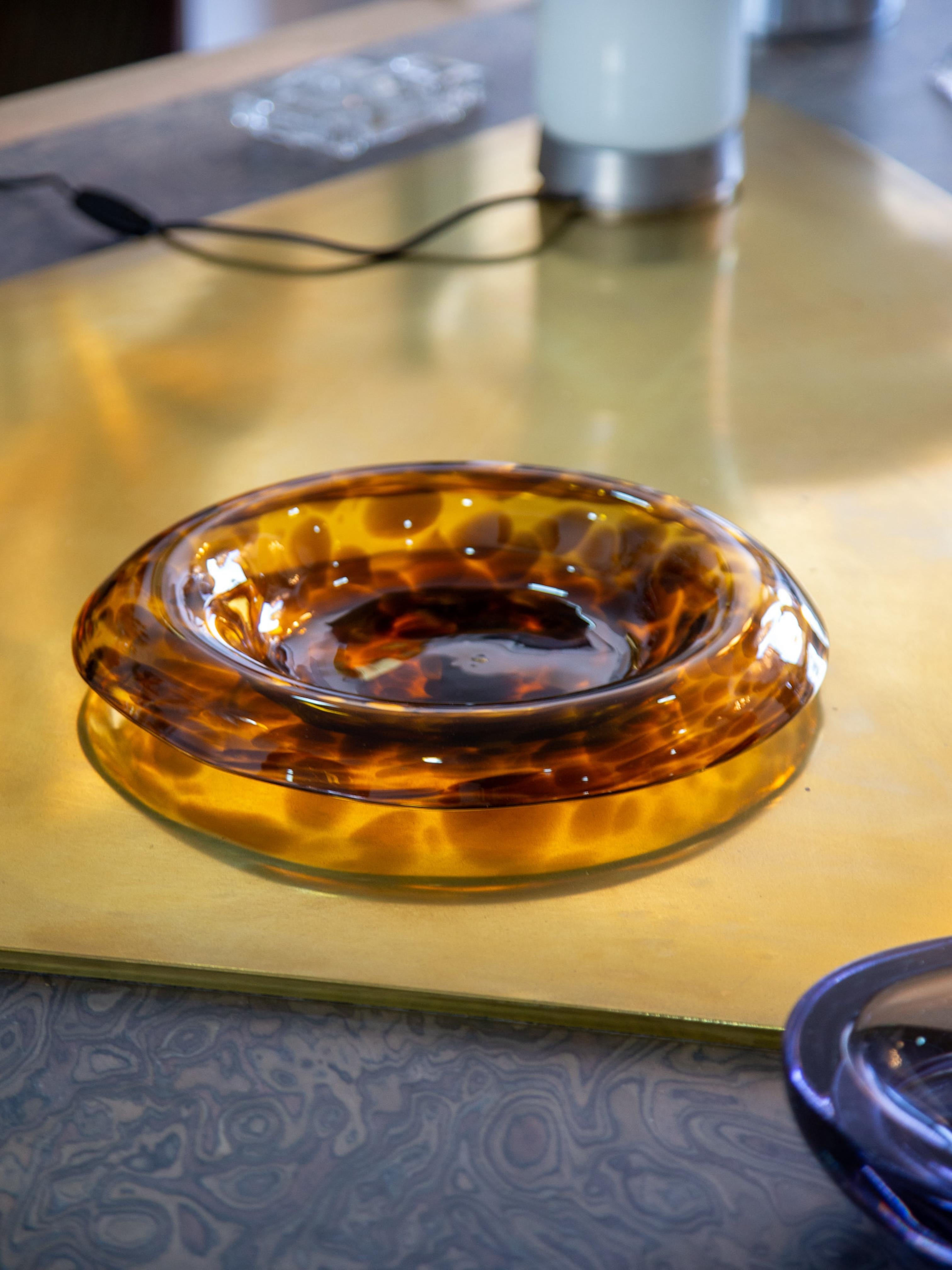 Fatto a mano Centrotavola in vetro di Murano ambrato di Vetri Empoli per Christian Dior