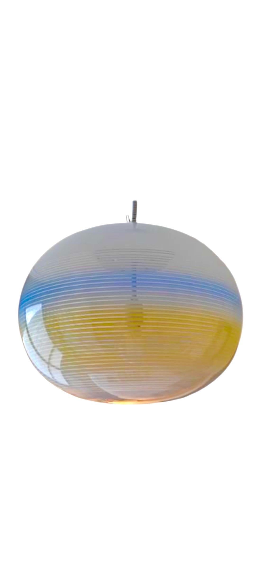 Vetri globe murano glass spirale stamps 45 cm , Italy 1980s In Good Condition In La xara, VC