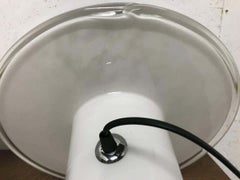 Vetri Murano, a Rare Italian Mid-Century White Opaque Glass Mushroom Lamp