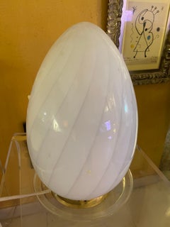 Vetri Murano Egg-Shape Art Glass Murano Table Lamp , italian 1980
