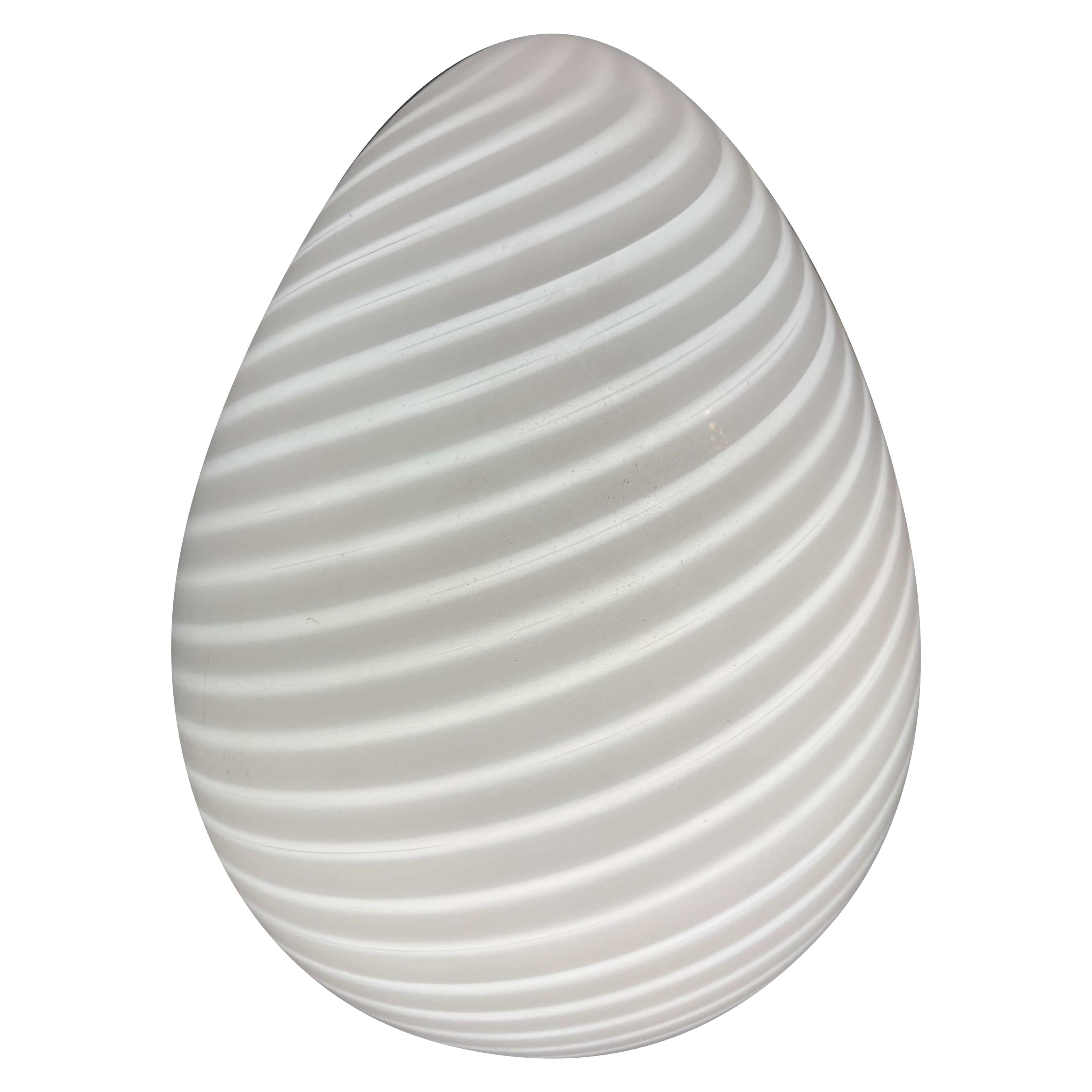 Vetri Murano Egg-Shape Art Glass Murano Table Lamp , italian 1980