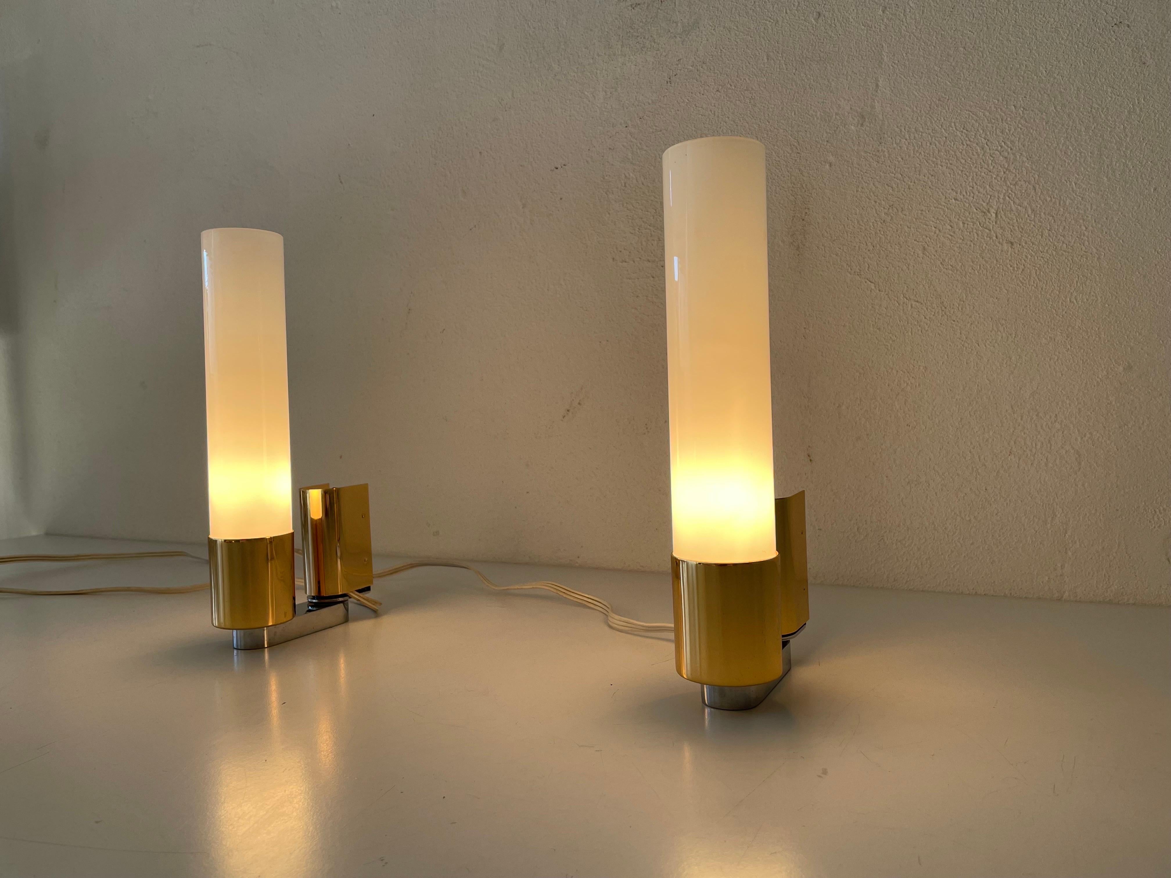 Vetri Murano Glass Gold Elegant Pair of Sconces by Egoluce, 1980s, Italy For Sale 2