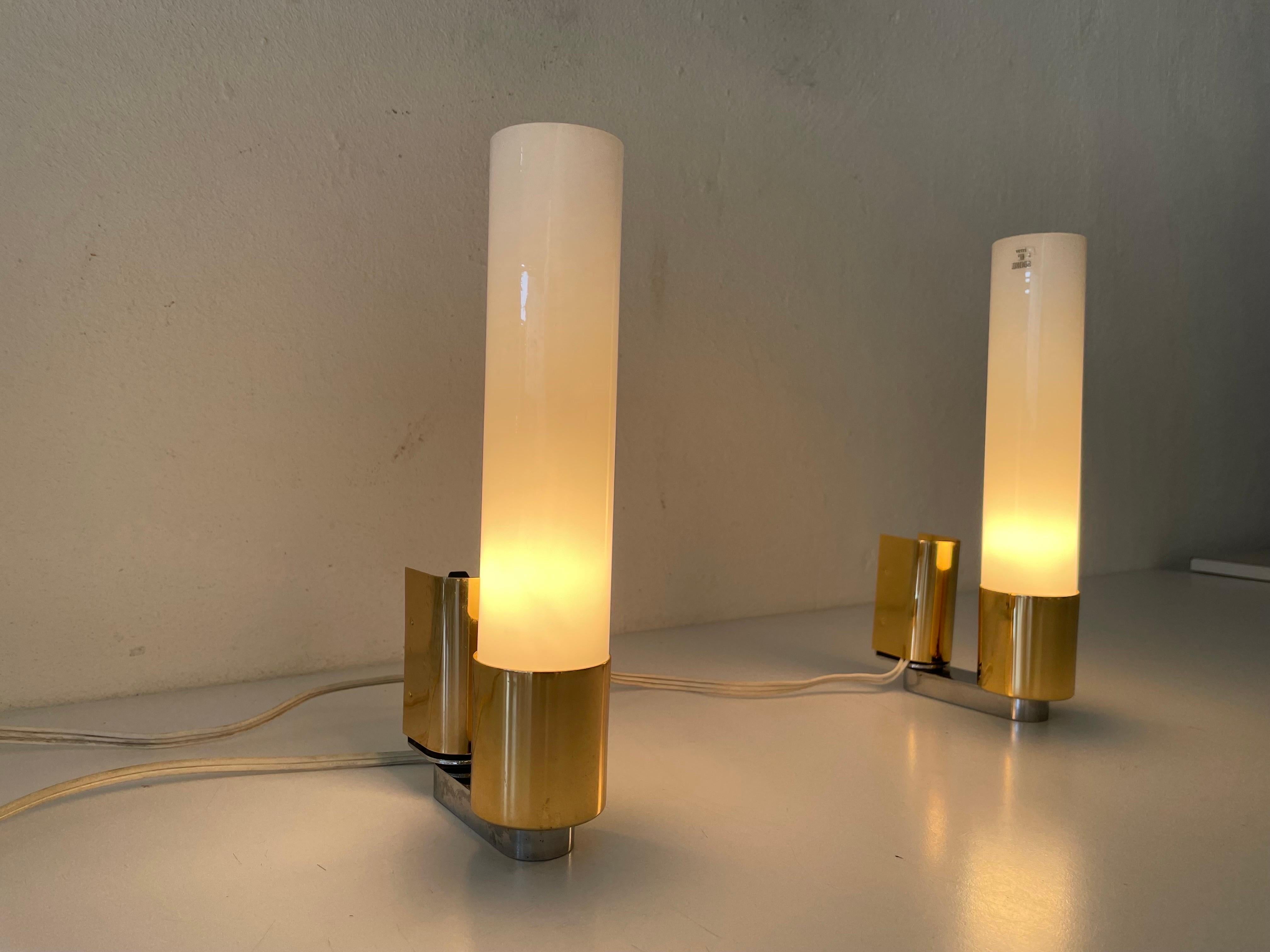 Coppia di scensori eleganti in vetro di Murano Vetri Gold di Egoluce, anni '80, Italia in vendita 4