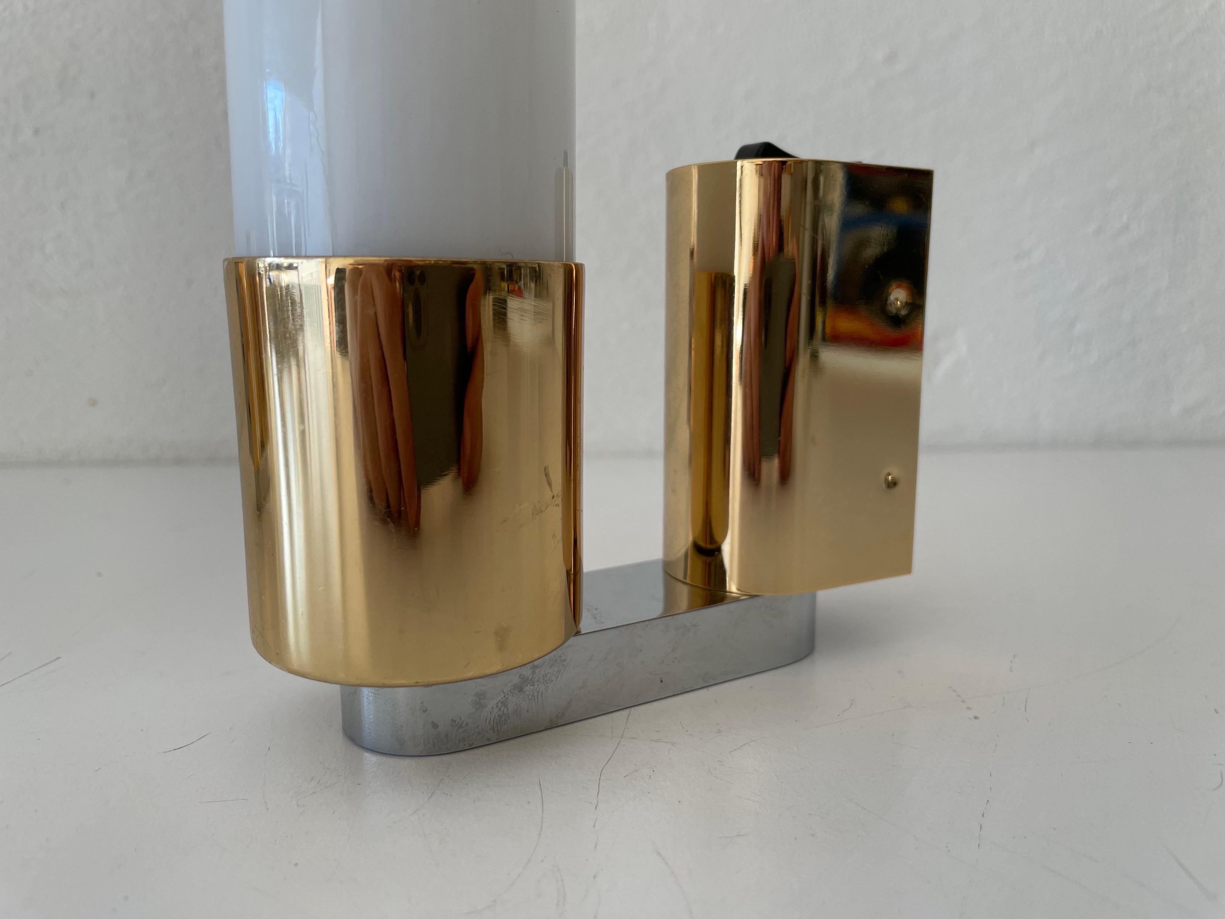 Vetri Murano Glass Gold Elegant Pair of Sconces by Egoluce, 1980s, Italy In Good Condition For Sale In Hagenbach, DE