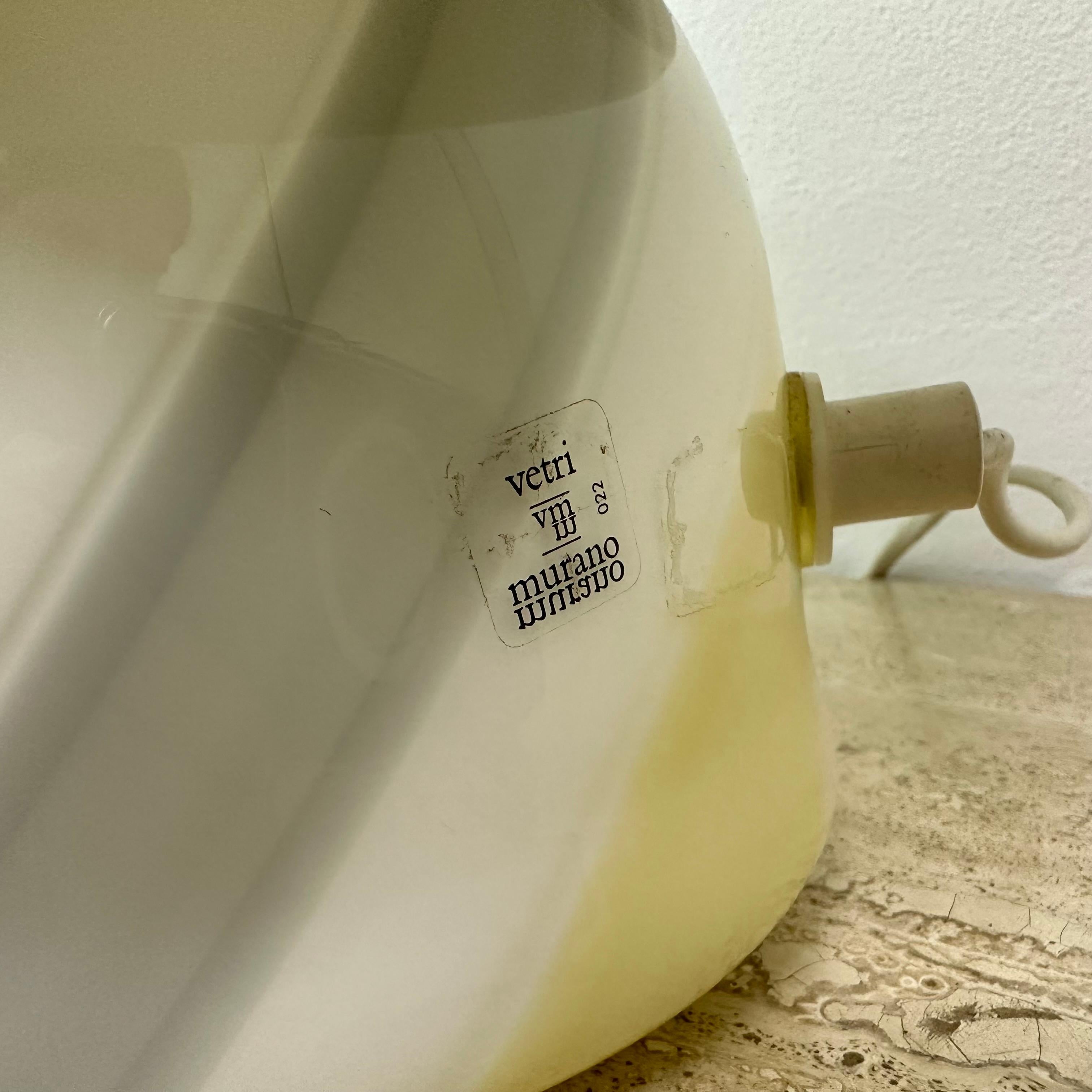 Lampe de table à champignon en verre de Murano, Swirl , 1970's en vente 5