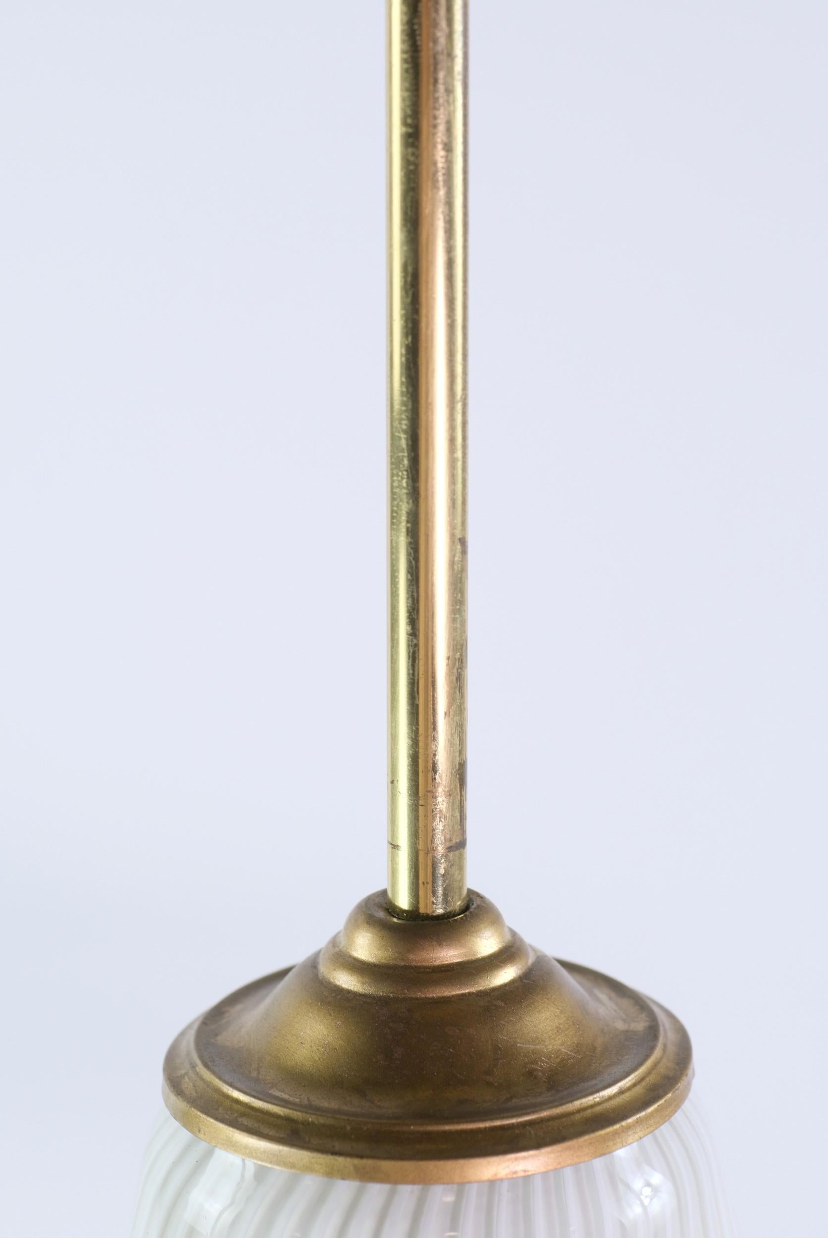 Vetri Murano Hand Blown Swirled Glass Pendant Light with Brass Pole Fitter 6