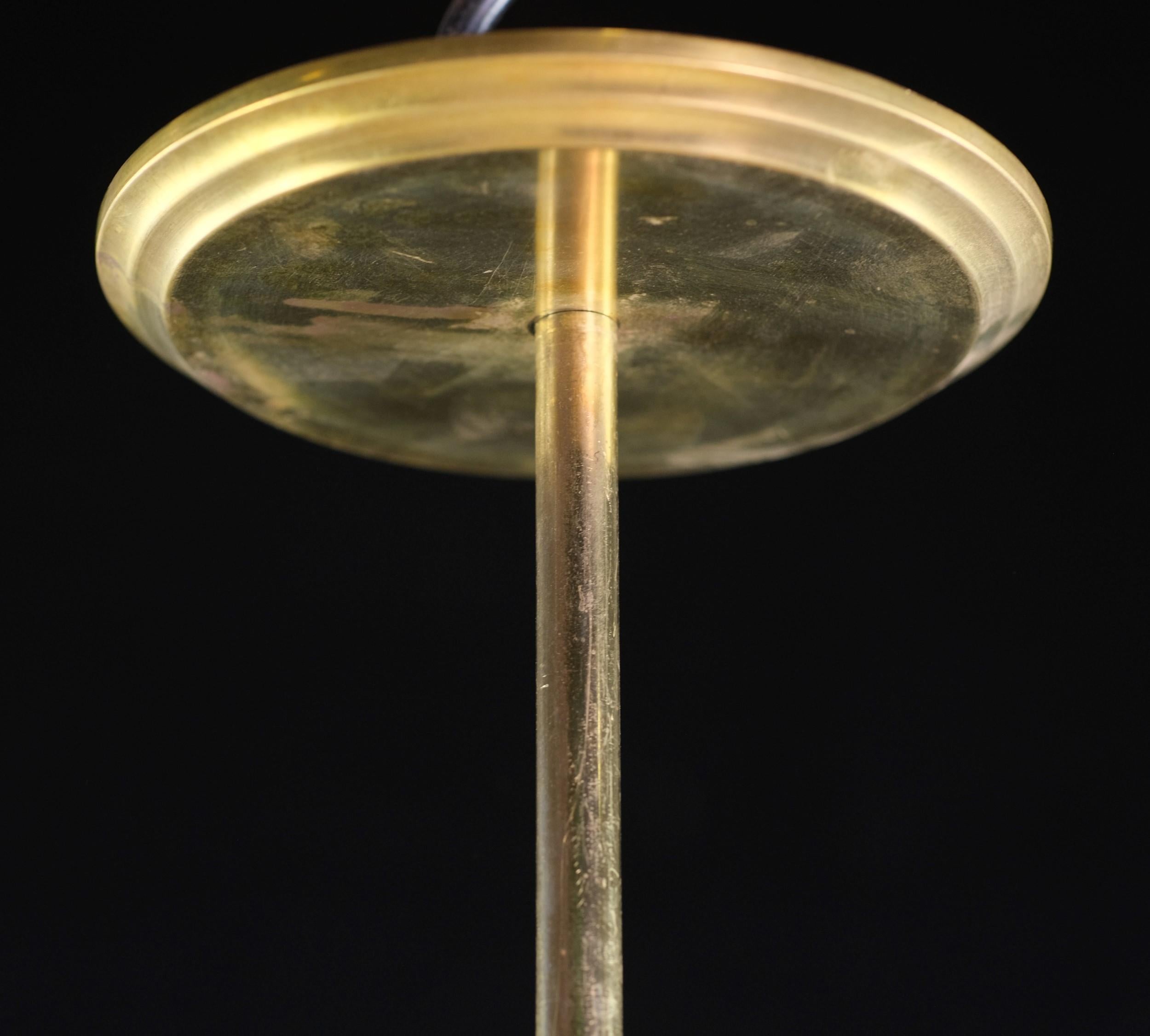 Vetri Murano Hand Blown Swirled Glass Pendant Light with Brass Pole Fitter 2
