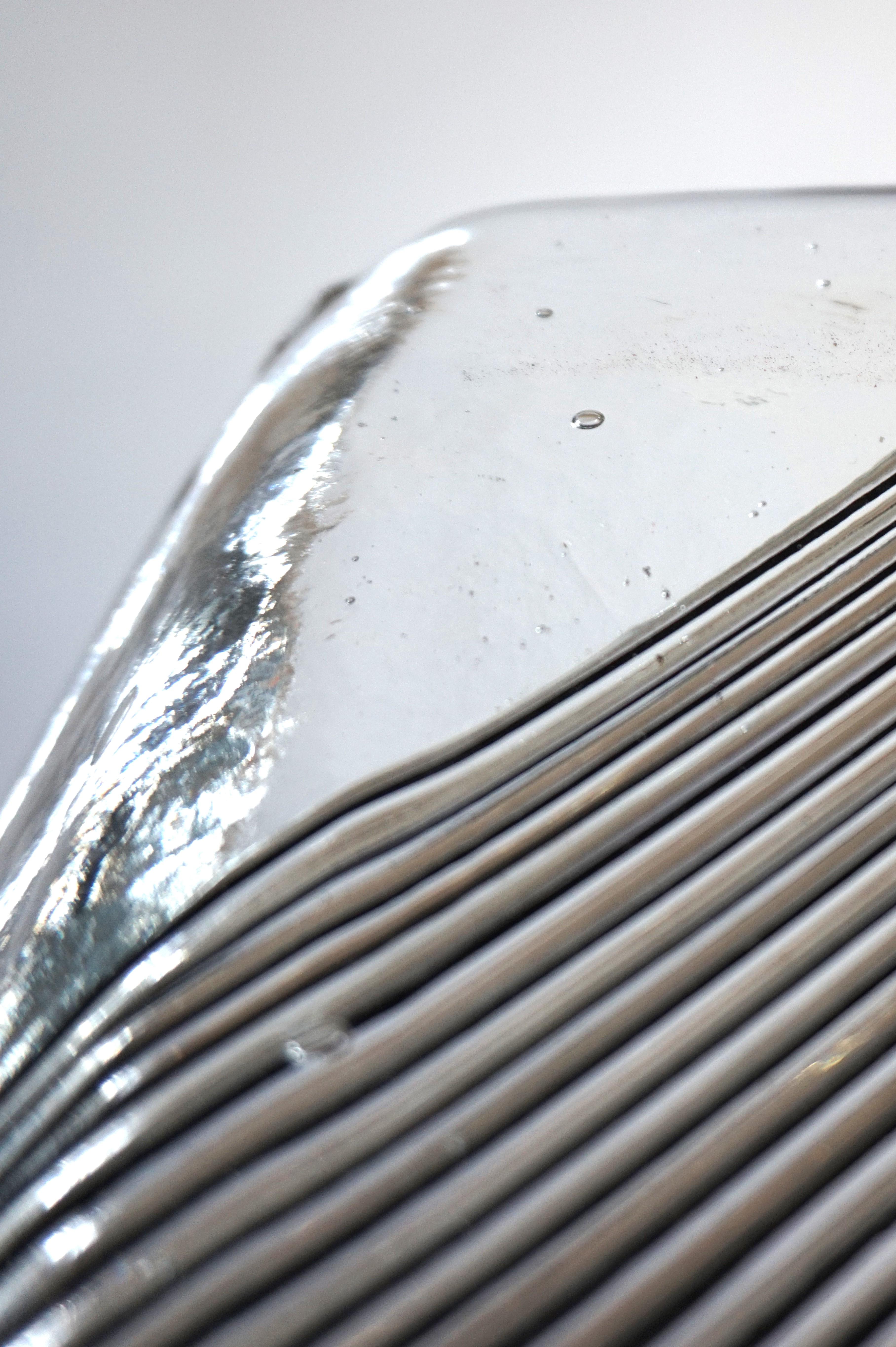 Lampada da parete in vetro ghiaccio di Vetri Murano, 1970 in vendita 7