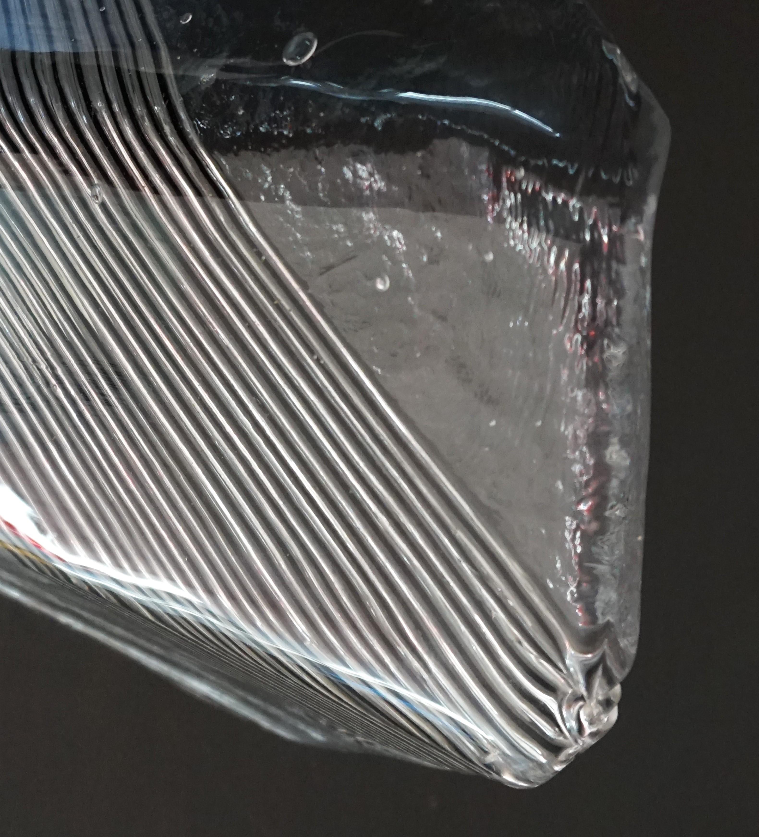 Lampada da parete in vetro ghiaccio di Vetri Murano, 1970 in vendita 11