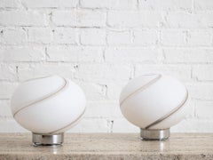 Paire de lampes de table Globe "Swirl" de Vetri Murano