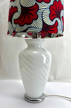 Vetri Murano Table Lamp With blown glass and Swirl Pattern