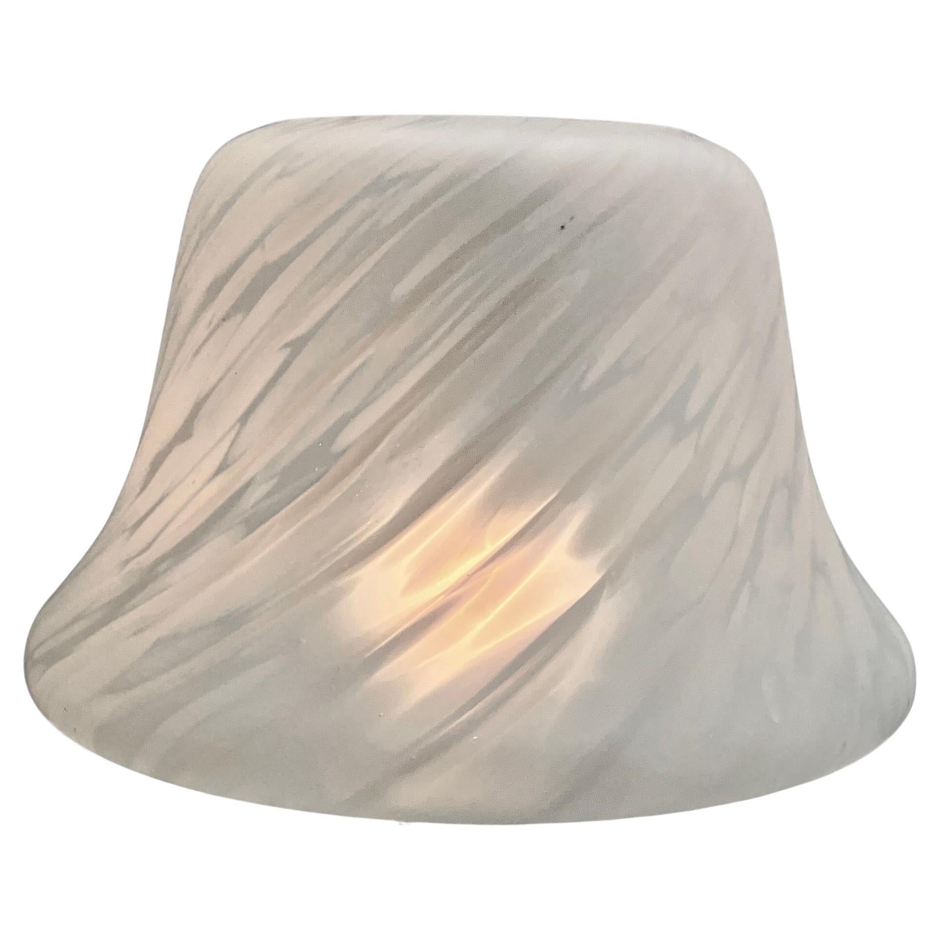 Italian Vetri Murano Table Lamp With blown glass and Swirl Pattern For Sale