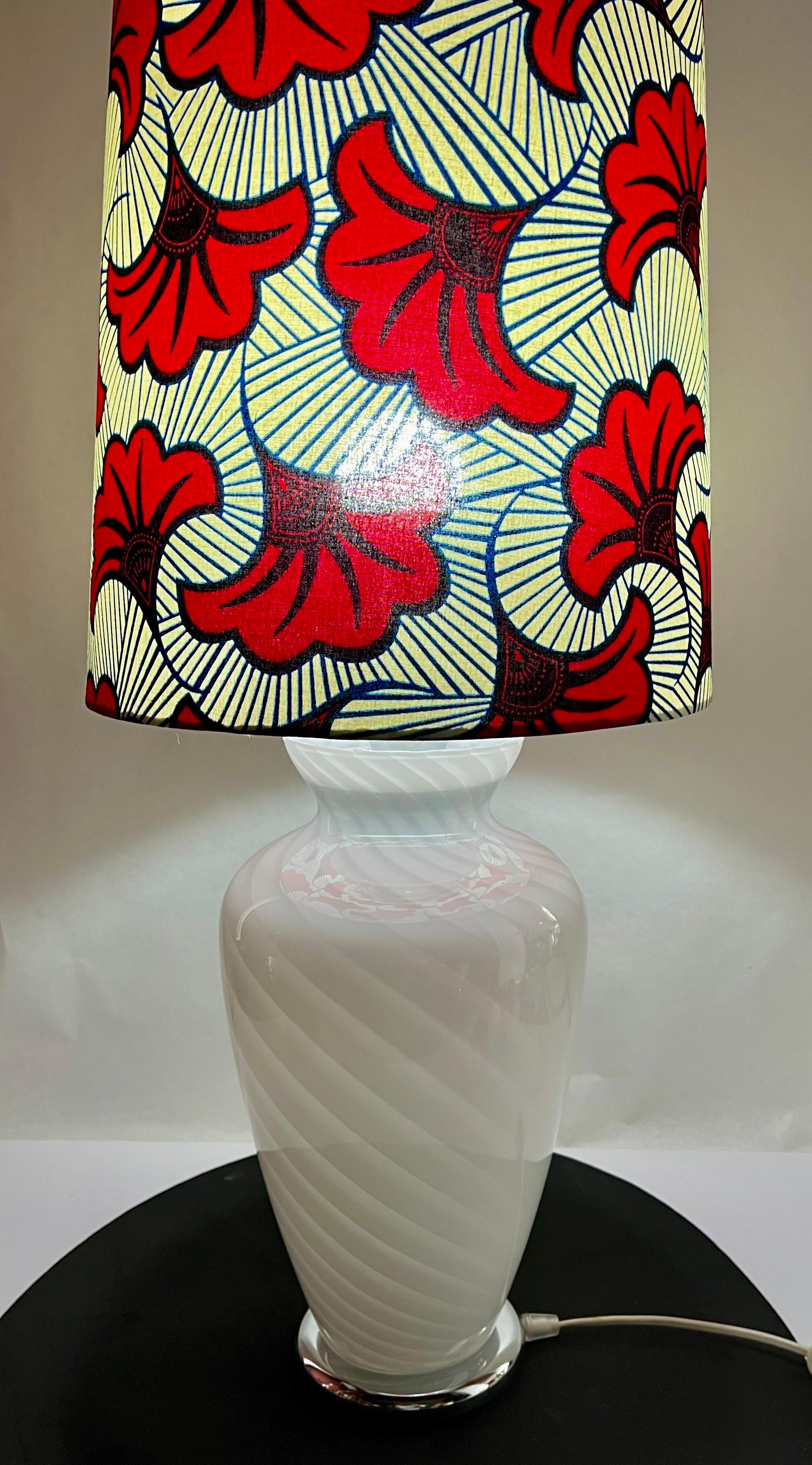 Lámpara de sobremesa Vetri de Murano con cristal soplado y diseño en espiral en Bueno estado para la venta en Verviers, BE