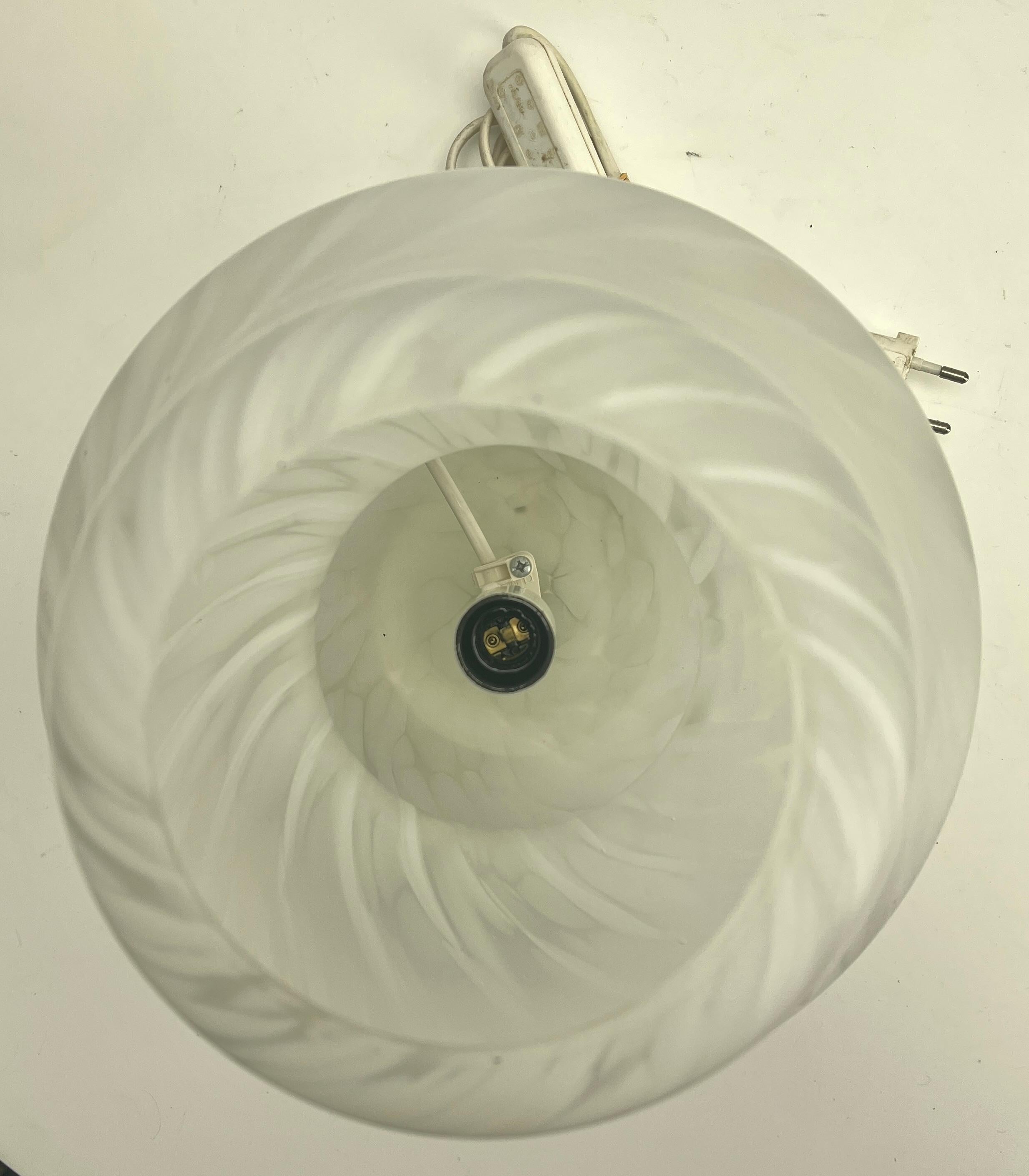 Late 20th Century Vetri Murano Table Lamp With blown glass and Swirl Pattern For Sale