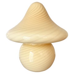 Vintage Vetri Murano Yellow Mushroom Lamp Midcentury/ Modern