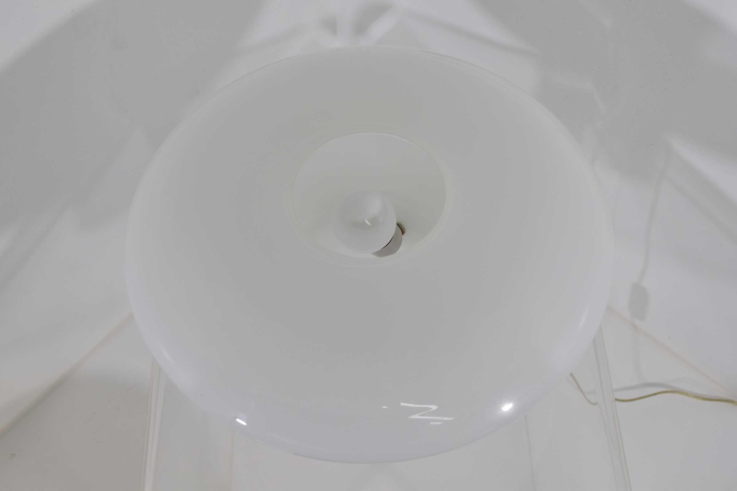 Mid-Century Modern Vetri Soffiati Murano Glass Lamp in White