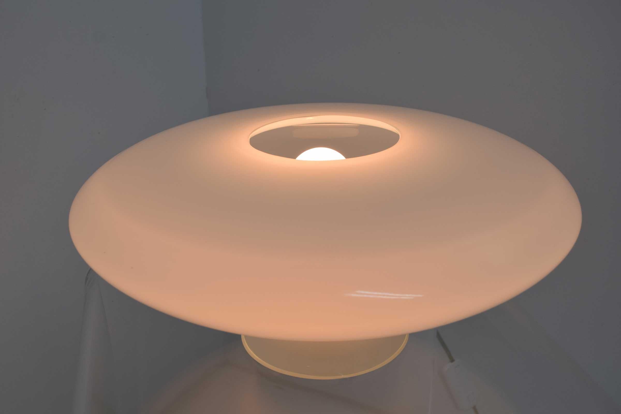 Vetri Soffiati Murano Glass Lamp in White 1