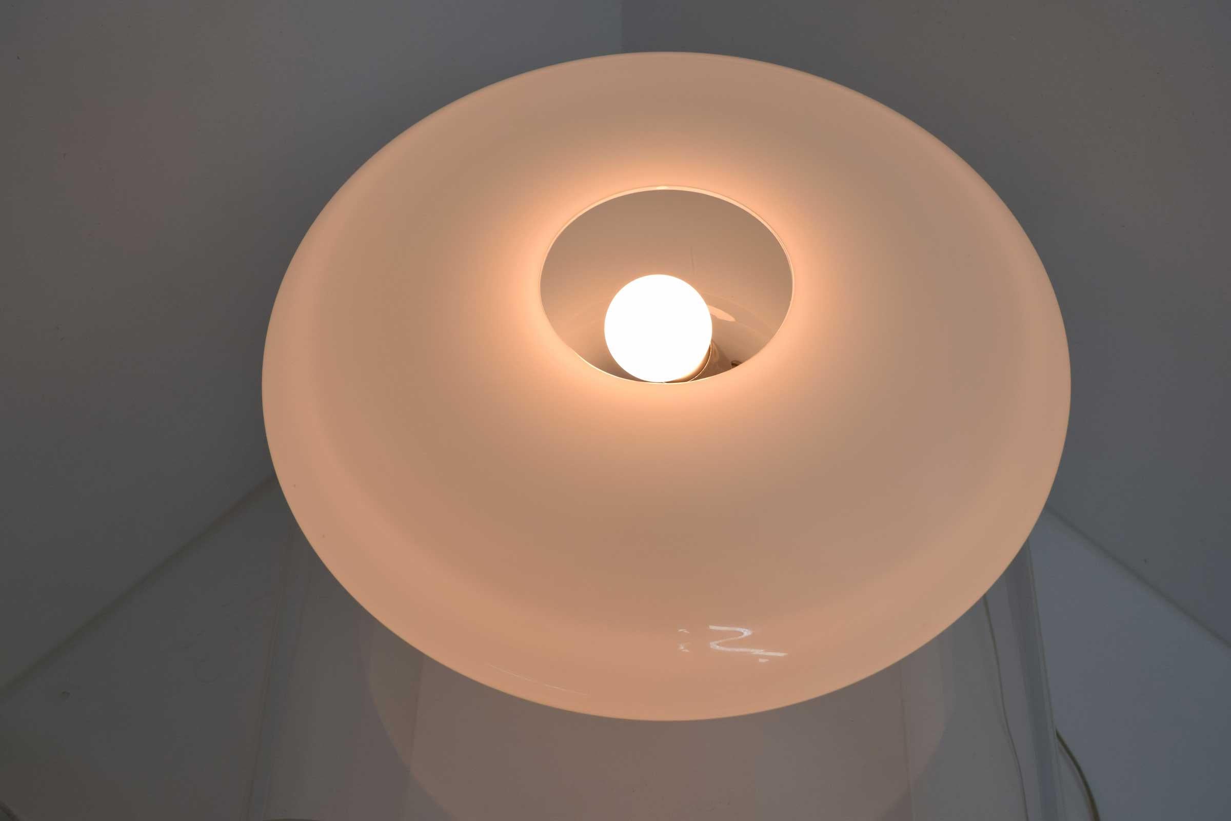 Vetri Soffiati Murano Glass Lamp in White 2